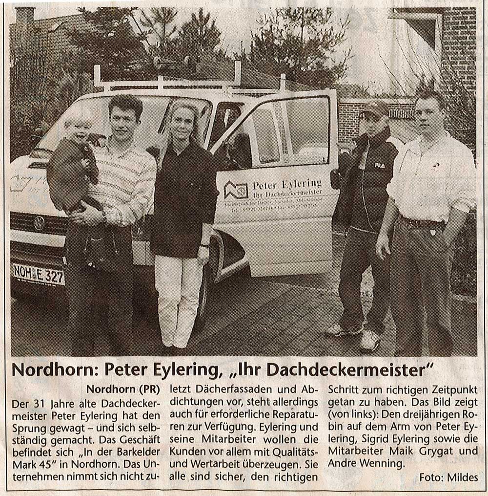 Wir über uns Peter Eylering Dachdeckerbetrieb GmbH Co KG in Nordhorn